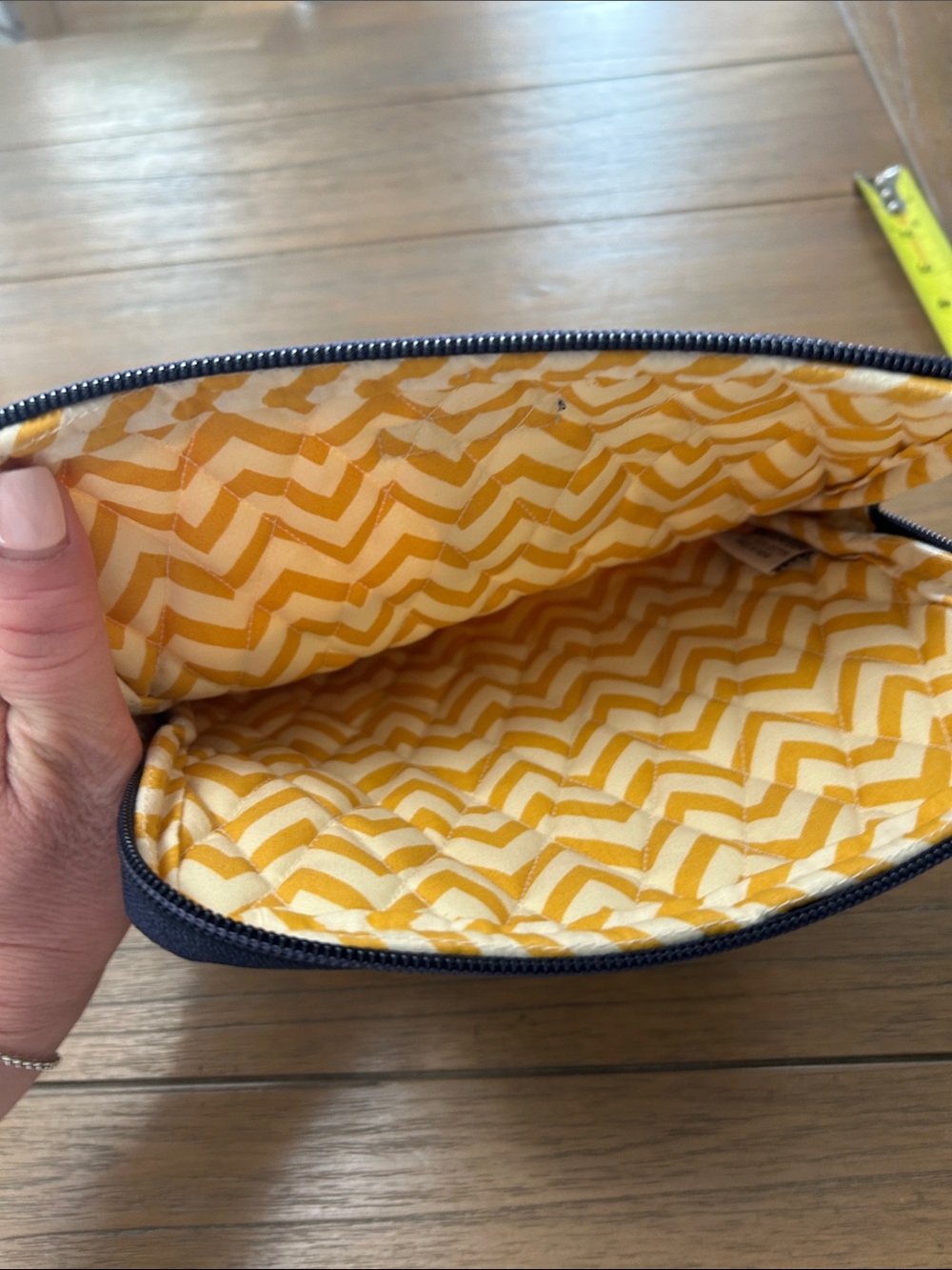 Bella Taylor Navy, Yellow & Light Blue Quilted Tablet Sleeve - Picture 5 of 6